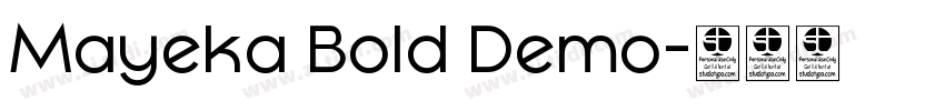 Mayeka Bold Demo字体转换